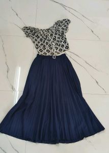 Crop Top And Skirt