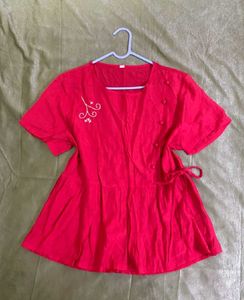 Red Embroidered Top Bust 36-38