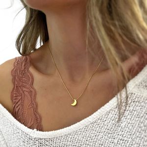 Gold Crescent Moon Necklace