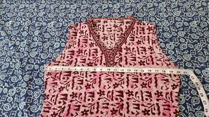 Printed Kurta Set Pink N Wine