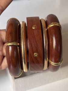 Meera Wooden Bangle Stack