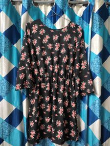 ❤‍🔥Black Floral Mini Dress