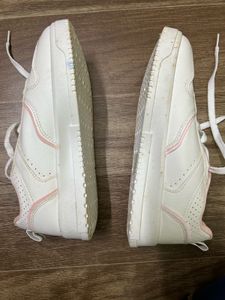 Max White &amp; Pink Accent Sneakers