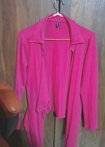 Pink Casual Jacket