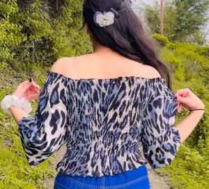 Regular Fit Puff Sleeves Top
