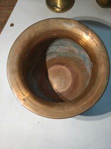 Combo of 2 Brass Pooja Items — Kalash Lota &amp; Puja