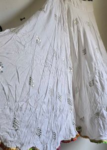 Pure Cotton Mirror Work Navratri Ghaghra