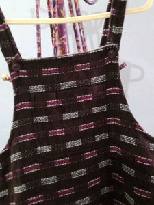 Patterned Pinafore Dress