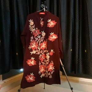 Embroidered  Woollen Kurta