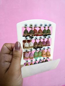 Beautiful Jhumkas/Earrings Set of 12