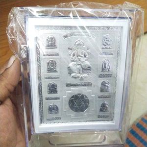 999 Pure Silver Ashtavinayak Frame For HomeTample