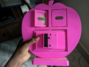 Pink Apple Clock/Photo Frame