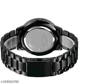 Sleek Black &amp; Yellow Accent Watch