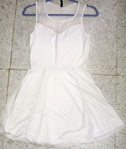 H&amp;M White Skater Dress