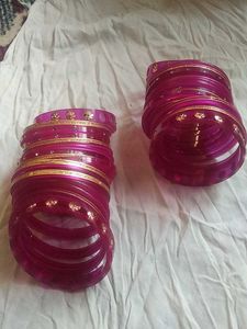 Magenta Bangles - Set Of 2
