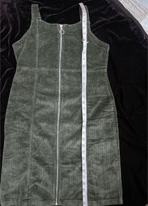 Corduroy zip-front dress