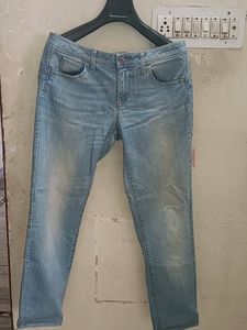 White Shirt And  Blue Jeans Combo For Women