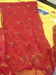 Red chikan kurta