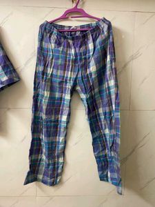 Comfy Cotton Checked Night Suit Set – 2XL