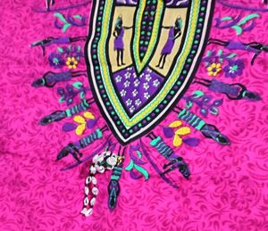 Vintage Pink Dashiki Dress