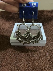 Silver Jhumka Earrings