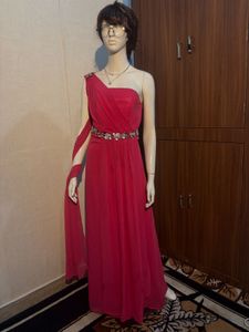 Elegant Red Ethnic Gown
