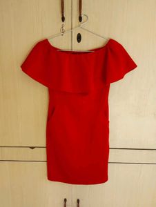 Red Off-Shoulder Dress