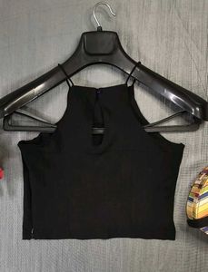 Black Halter Neck Top