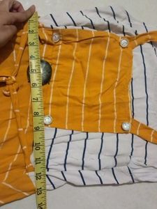 Girls' Striped Jumper Dress