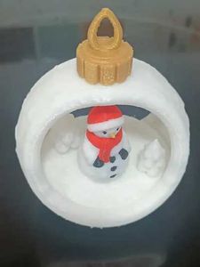Snowman Christmas Ornament 3d printed