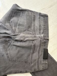 Gray Flared Denim Jeans