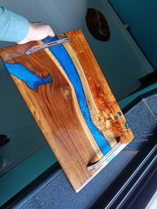 Wood &amp; Resin Serving Tray