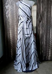 Striped One-Shoulder Jumpsuit