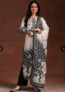 Libas Women Floral Printed Regular Kurta with Trou
