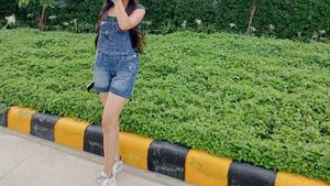 Denim Dungaree Shorts