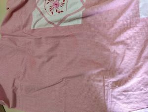 Red And White Double Bed Sheet