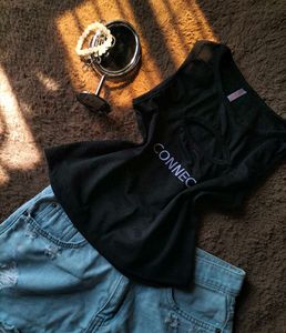 Black Cutout Top