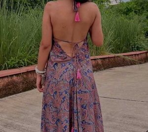 Paisley Halter Maxi Dress
