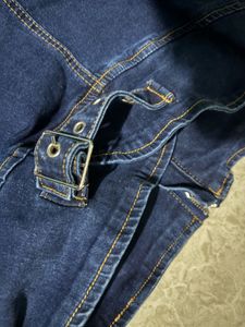 SHEIN Dark Blue Flared High-Waist Jeans