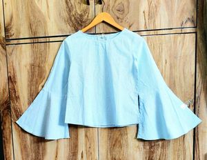 Sky Blue Cotton Top Size-32-S