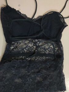Navy Blue Lace Cami