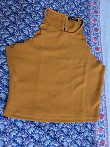 Shein Mustard Crop Top