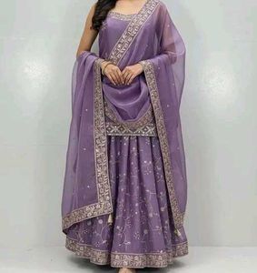 Elegant Lavender Kurta Set