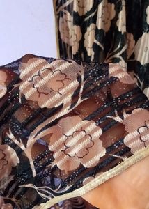 Net Stole ( Cream An Black)