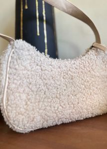 Beige Fur Shoulder Bag