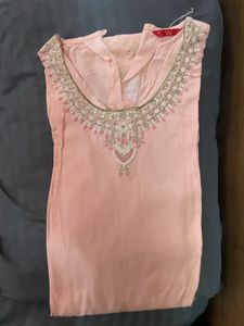 W Brand Pink Embroidered Kurti