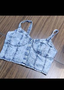 H&M Denim Crop Top