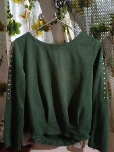 Green Embellished Top