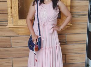 Elegant Pink Koti type gown