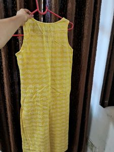 Yellow Embroidered Kurta